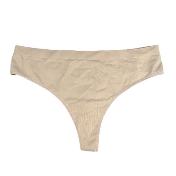 SKIMS Fits Everybody Soft Smoothing Seamless Thong In Ochre Nude - Picture 6 of 6